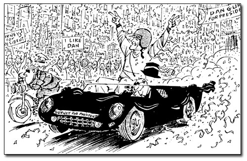 Dan Gurney for President Cartoon
